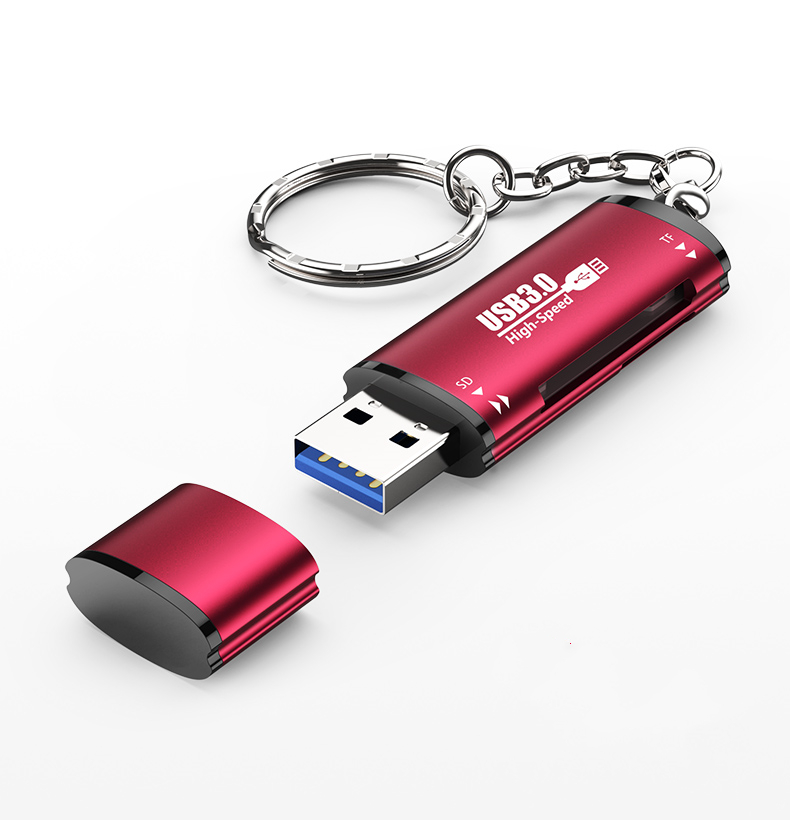 Пользовательский логотип все в одном USB 3,0 кард-ридер адаптер 5 Гбит/с TF/SD кард-ридер, смарт-кард-ридер