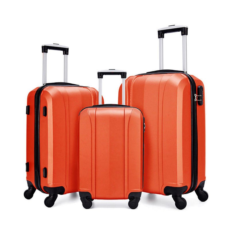 Мода Оранжевый Цвет 3 шт Путешествия Carry-on багаж набор на колесах