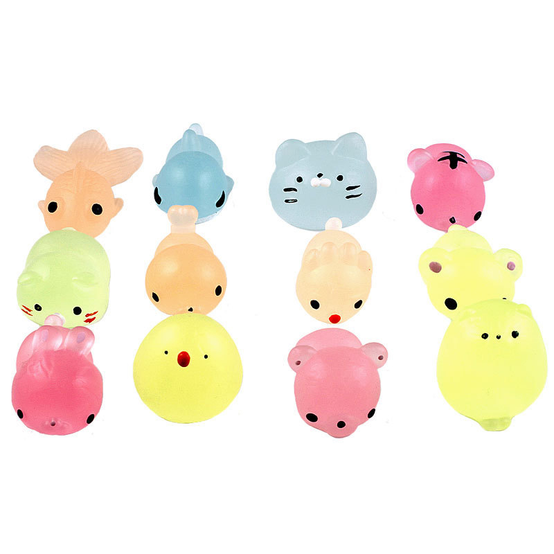 Wholesale Decompression Mini Animal Slime Squishy Tpr Squeeze Toys Luminous Squishy Soft Toys Animals