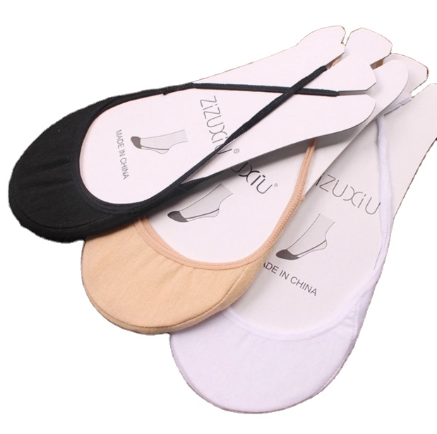 New fashion 1 pair of comfortable cotton soild half sole invisible cape socks slippers for women wear high heeled shoes
