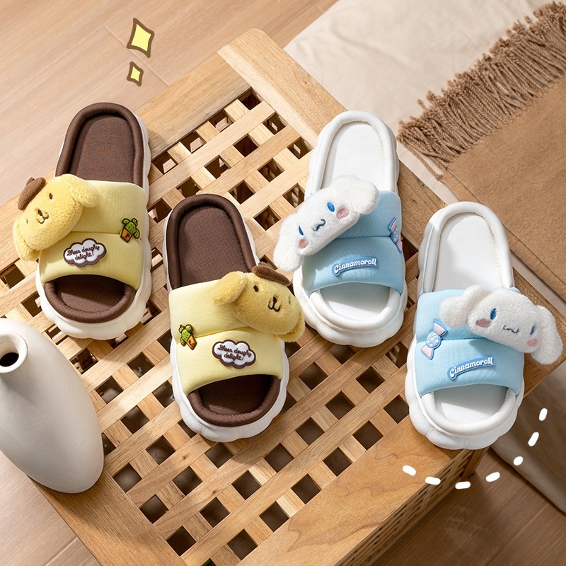 Unisex Cute Cow Soft Plush Cow Slippers Winter Warm Cotton Slipper Women's Home Plush Slippers