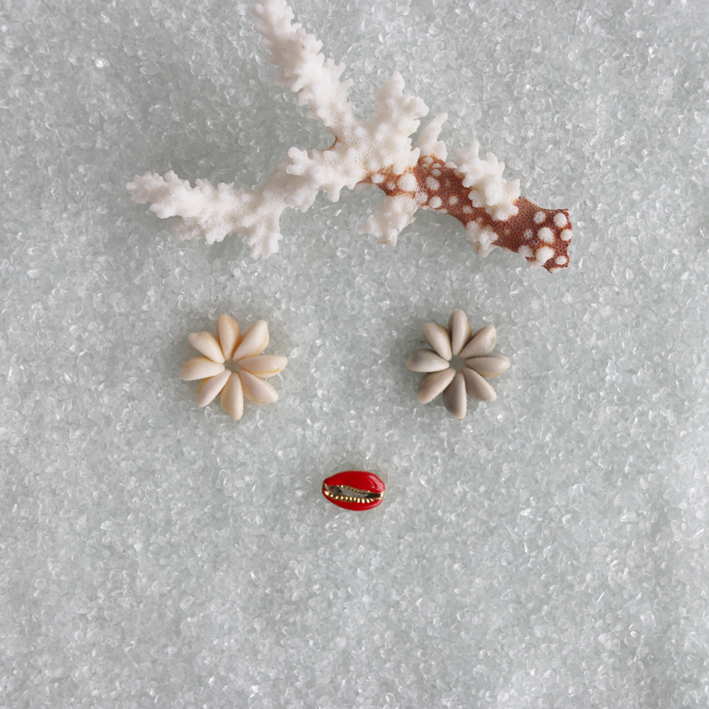 Natural Cowrie Shell Beads Ring For DIY Jewelry Accessories