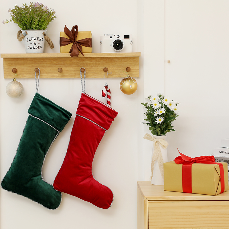 Custom Large Festival Decoration Luxury Socks Sublimation Blanks Velvet Christmas Stocking