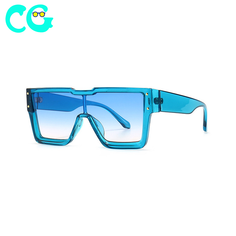 2021 new European and American flat top frame big frame box model personality street photography sunglasses