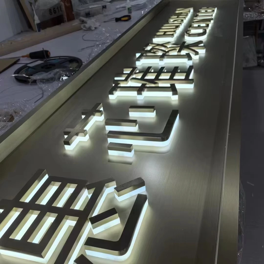 High Quality Custom LED Letter Sign Factory Price Stainless Steel Backlit Advertising Light Box High Visibility LED Letter Light