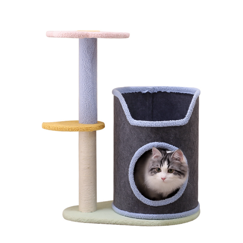 new cat climbing frame cat house multi-layer tree hole felt cattery