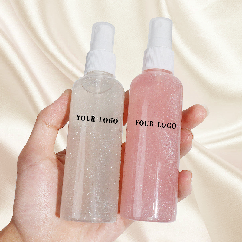Skin-Friendly Long Lasting Waterproof Body Makeup Glitter Shimmer Setting Spray Multi-Color Mineral Ingredients Custom Labeling