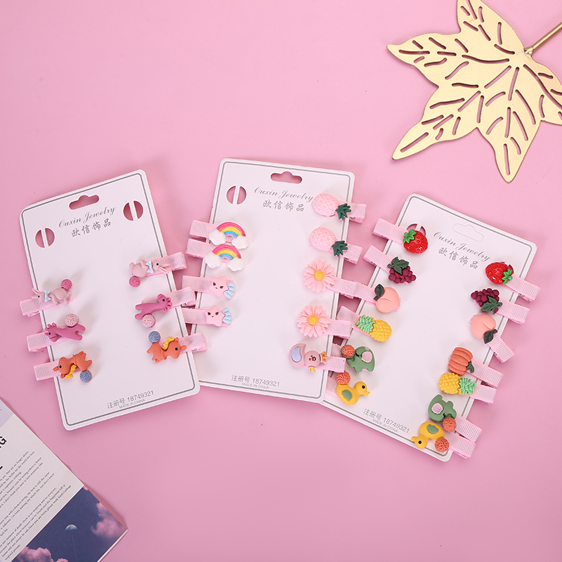 Children'S Hairpin Cloth Clip Korea Cartoon Headdress Princess Cute Bangs Side Clip Hair Accessories Baby Hairpin