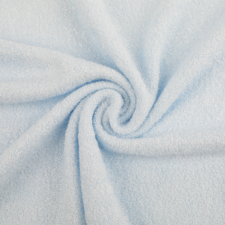 Solid knitted french terry towel baby polyester bamboo organic fabric
