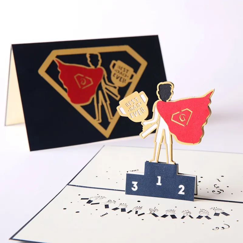Super Dad Custom Design Pop Up Card for Father's Day