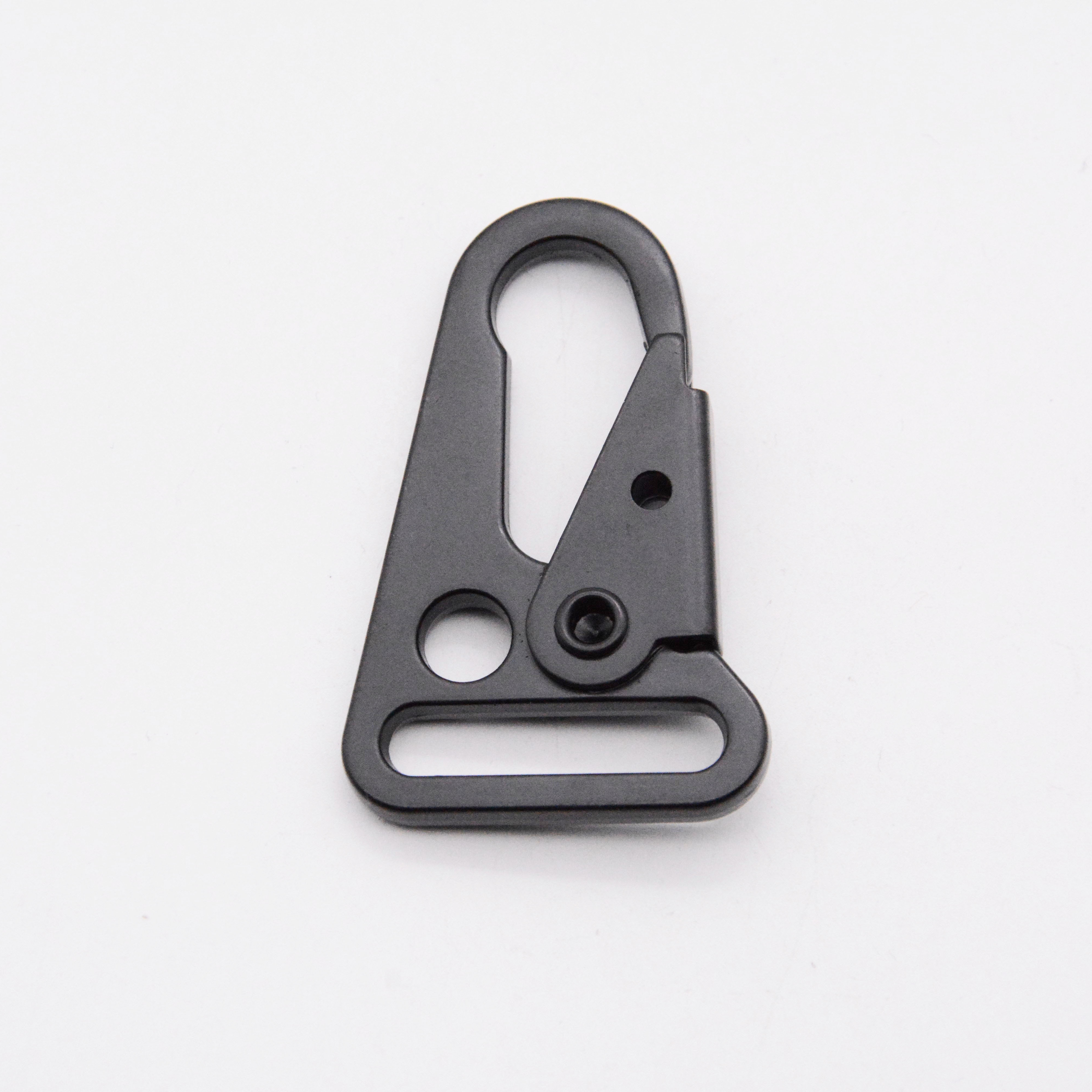 Inner diameter 25mm zinc alloy Matt black olecranon snap carabiner Hooks