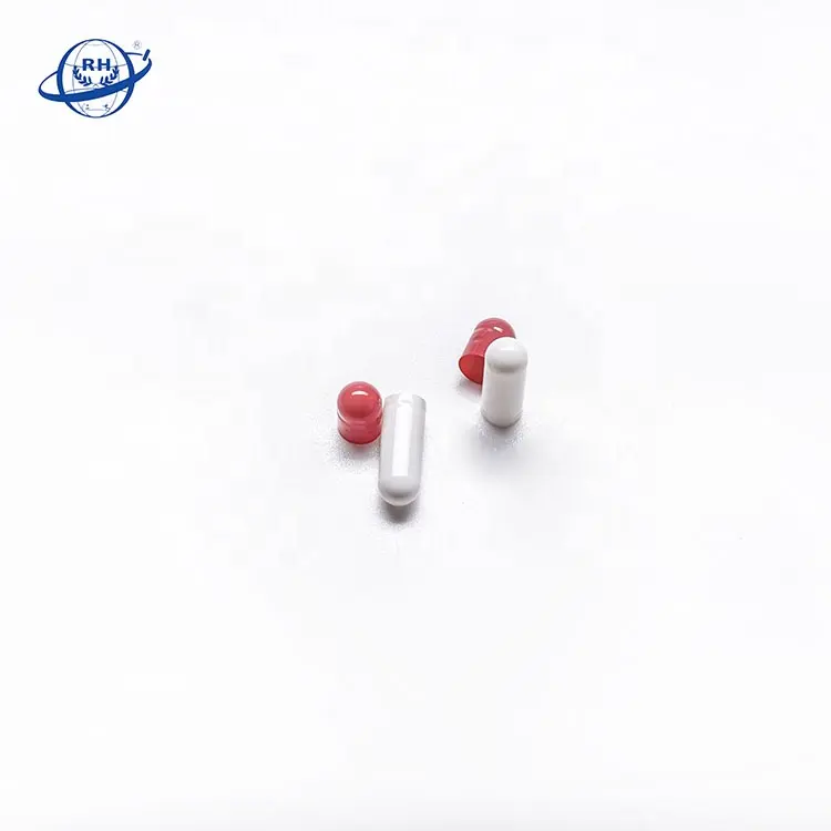 wholesale size 0 red and white empty capsule shell with low price