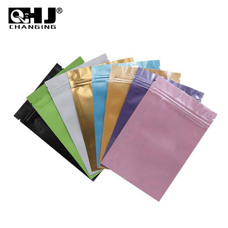 Printed plastic mylar packaging clear holographic ziplock pouch resealable cereal food zipper edible custom bags