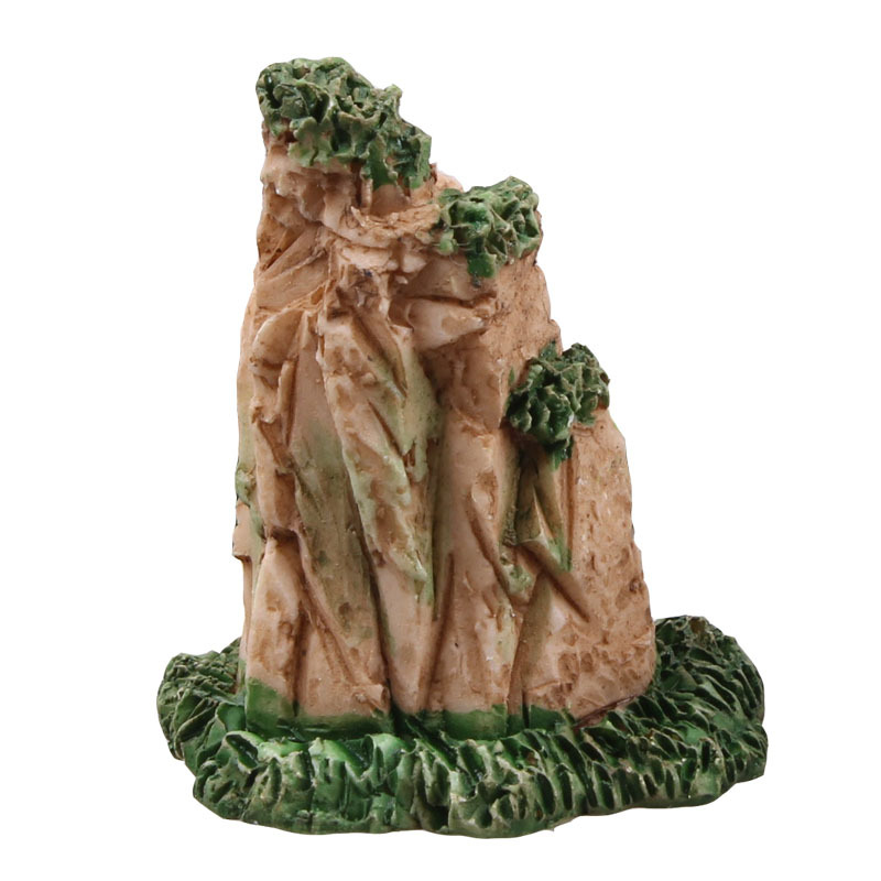 Aquarium Mountain View Stone Ornament Resin Landscape Aquarium Decoration Resin Mountain Mini Garden Accessories