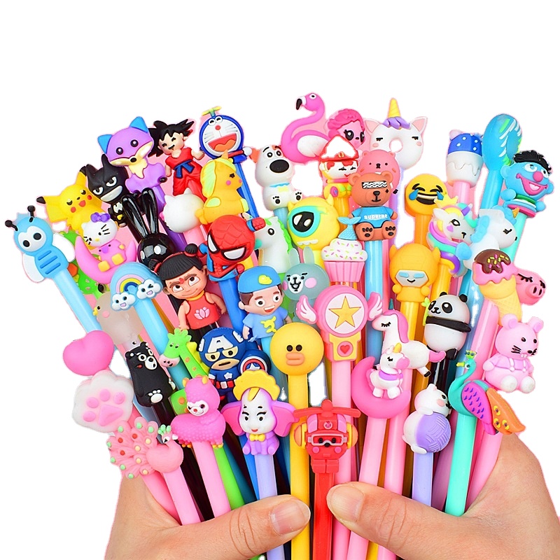 Мини Kawaii милый мультфильм 0,5 мм масляные чернила гелевая ручка набор студенческих школьных принадлежностей нейтральная ручка пластиковая рекламная гелевая ручка