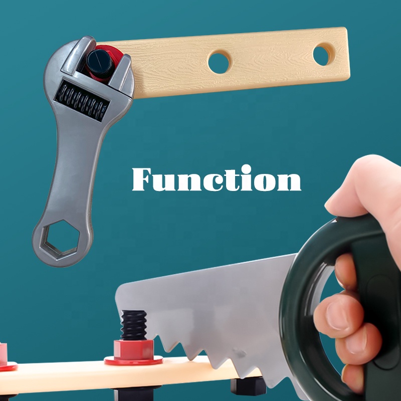 DIY Simulation Tool Set Dril Set House Tool Play Plastic Power Electric Drill Tool Box Toy for Kids