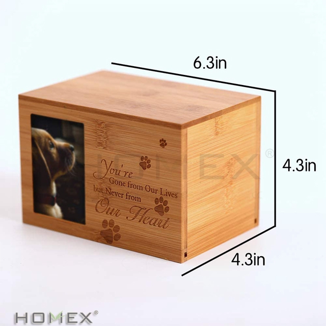Bio-Degradable Cremation Ash Urns Bamboo Keepsake Cat Urns for Ashes Cremation Urn