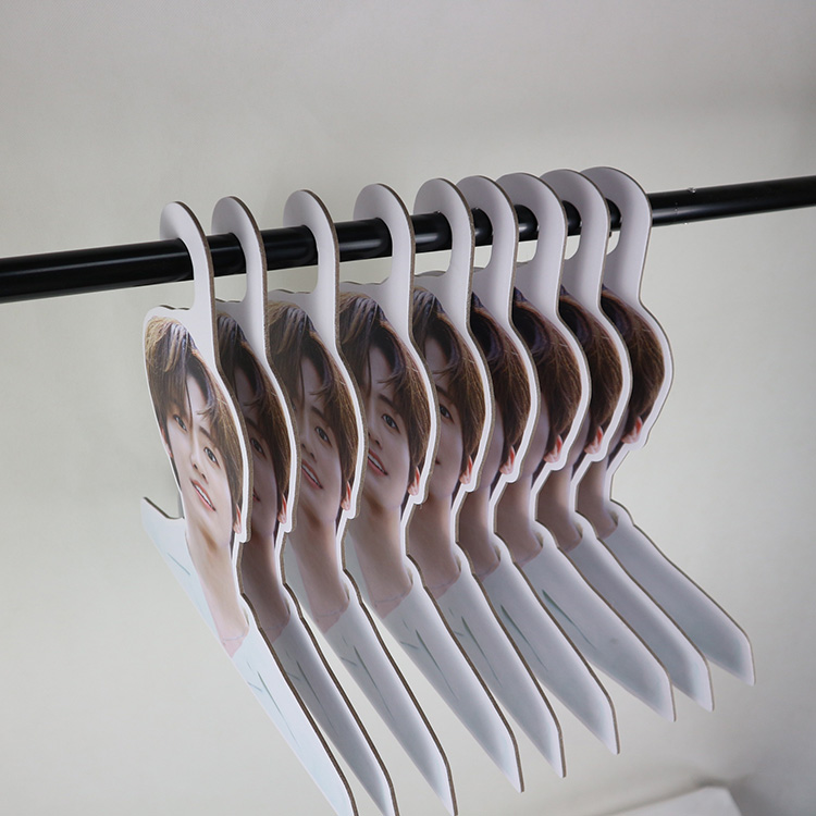 Custom Handsome Man Clothes Hangers Recyclable Cardboardpaper hanger for Man's Coats,Sportswear,Jackets & T-shirt