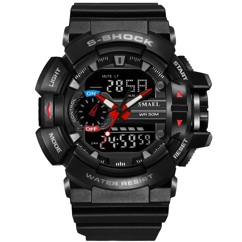Wholesale Fashion Sports Multifunction Waterproof Luminous Quartz Men's Watch Led Analog Digital Watch Reloj Digital
