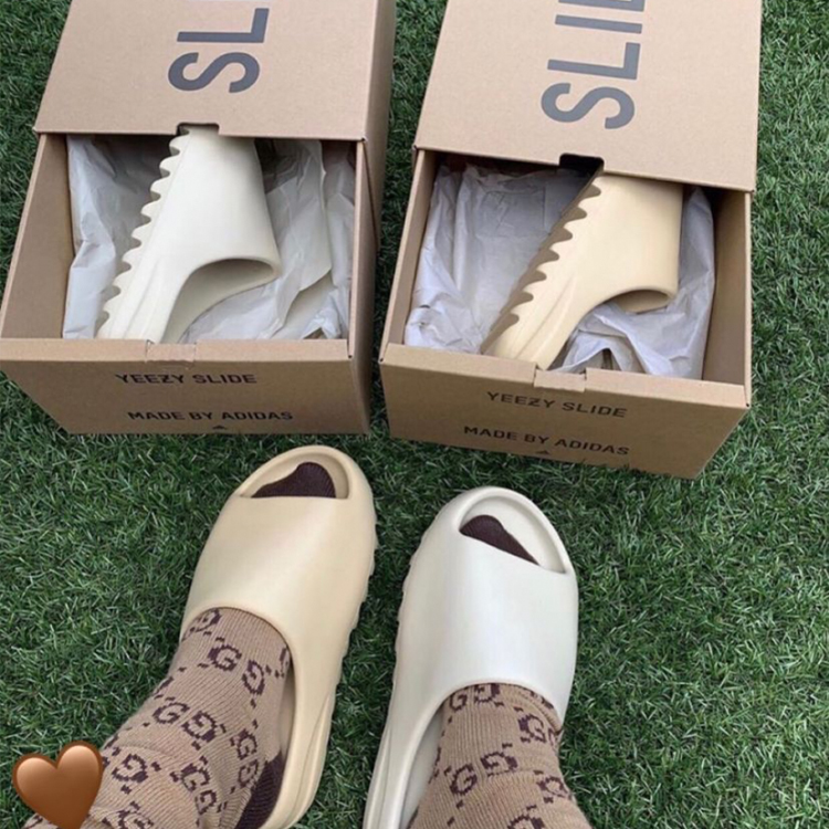 Женские шлепанцы Yeezy, брендовые сандалии на плоской платформе, 2021