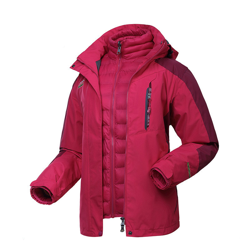 Middle-aged and elderly down cotton outdoor jacket plus size skiing clothes