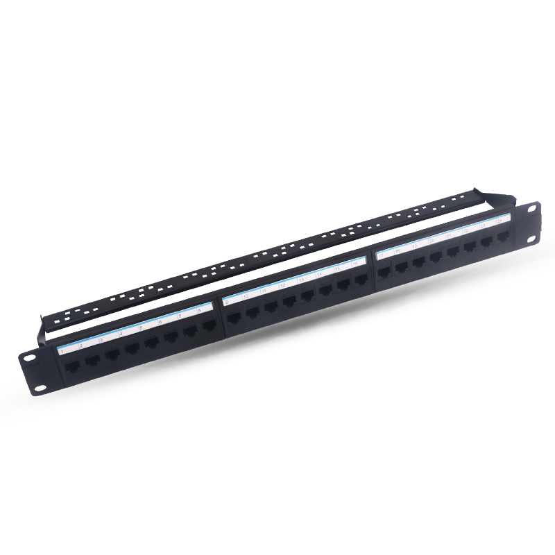 Cat6 24-портовая полная загрузка 1U 19in RJ45 Inline-переходник keystone патч-панель
