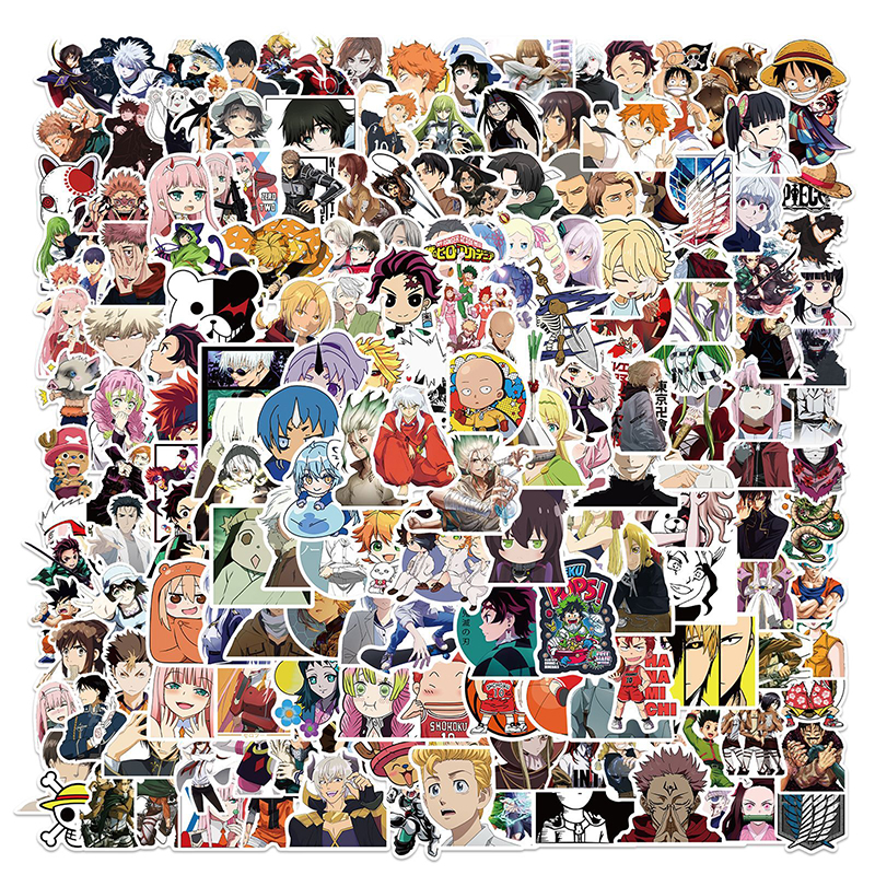 Custom Japan Anime Sticker Collection Waterproof Vinyl Die Cut Decorative Stickers for Notebook diary water bottle phone case