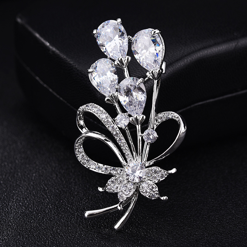 Creative fashion balloon zircon brooch hot selling clothes accessories all matching corsage wholesale custom