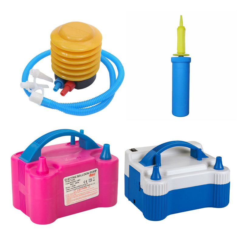 Portable Foot Manual Air Inflator Balloon Pump Accessories Hand Hold Automatic Electric Double Holes Balloon Pump Machine