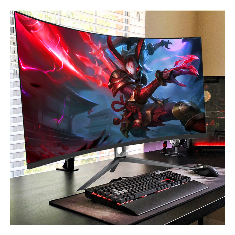 Оптовая продажа, изогнутый игровой СВЕТОДИОДНЫЙ монитор 27 дюймов FHD 1080P 144 Гц, изогнутый монитор для ПК, игровой монитор для компьютера
