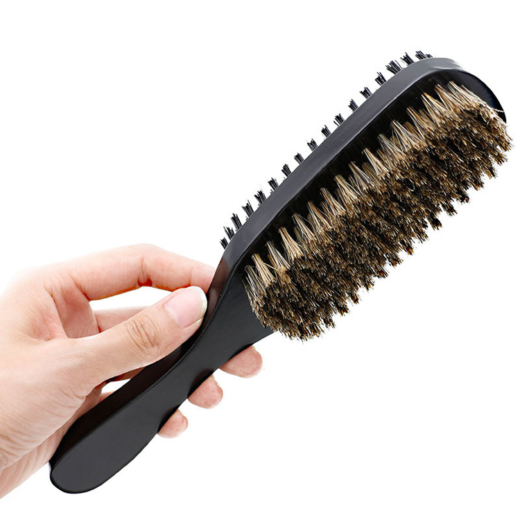 Black double facial hair comb beard styling comb and brush custom