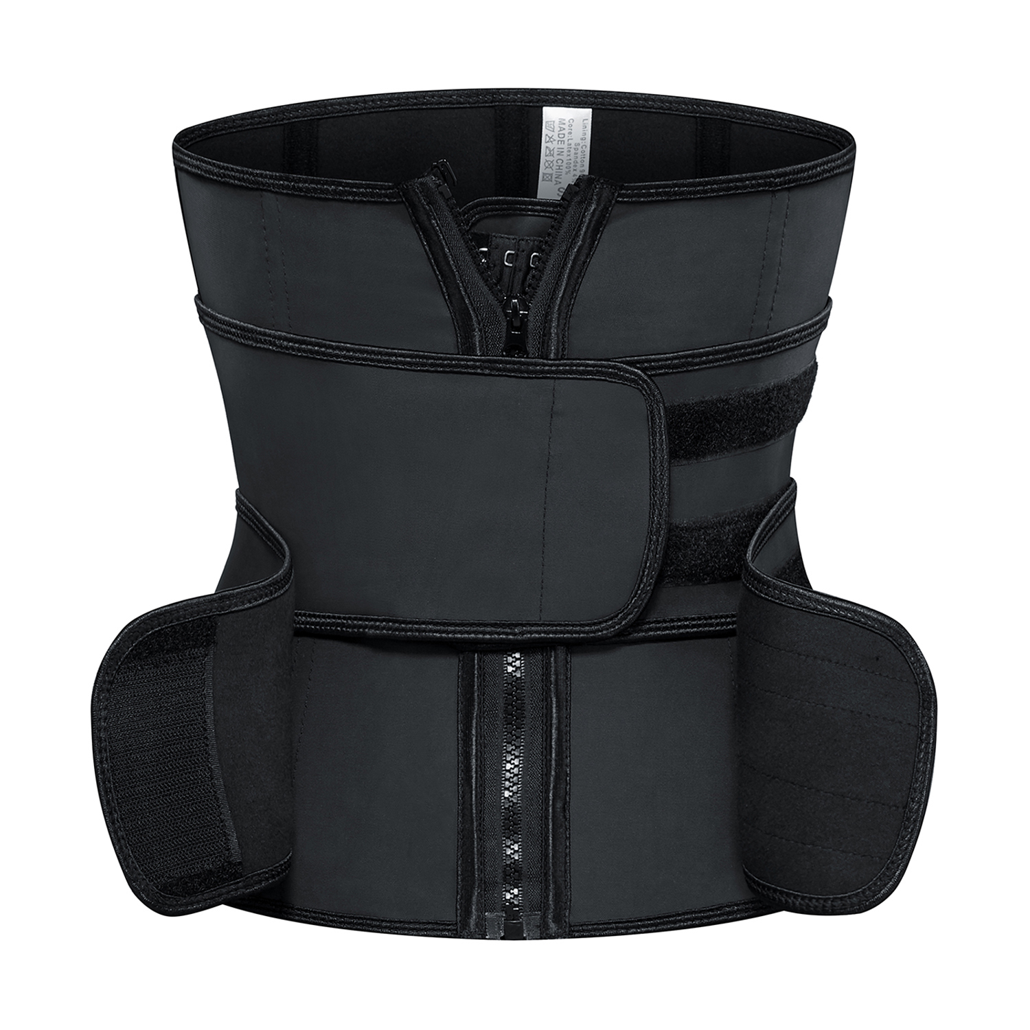 Private logo label 9 bones Two Strap Black Double Belt Women Plus Size latex waist trainer body shaper shapewear for women