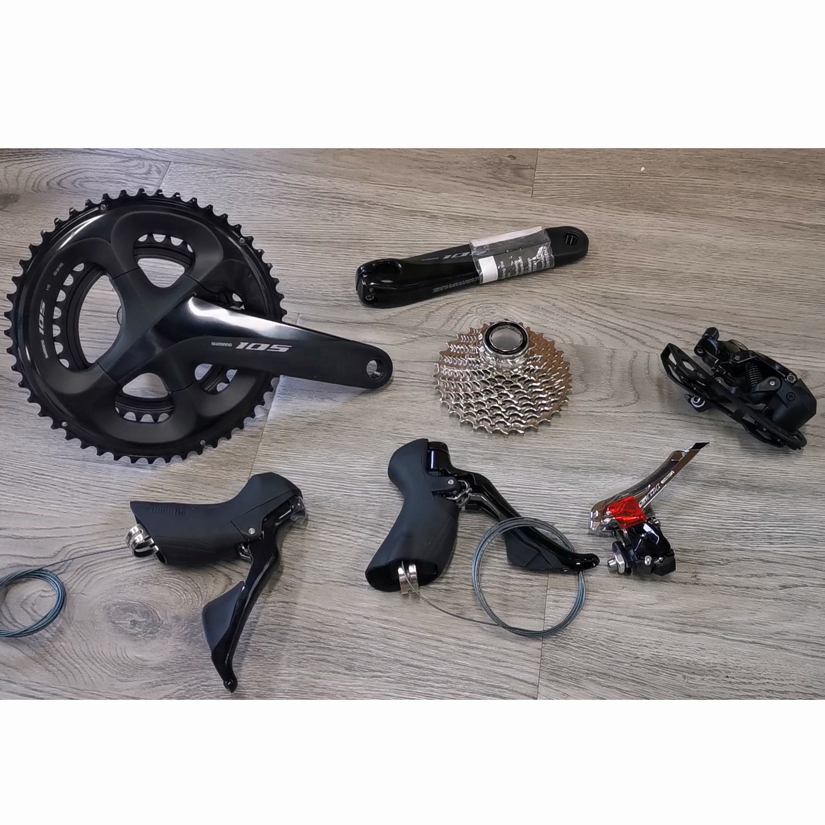 Велосипед SHIMANO 105 R7000, переключающий/тормозной уровень, задний переключатель передач, кассета звездочек, кривошипная система и цепь для дорожного велосипеда, гравий