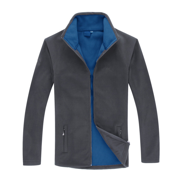 New Fashion Winter Men's Fleece Jacket Custom Polar Fleece Bomber Jacket Stand Collar Fleece Zip Jacket