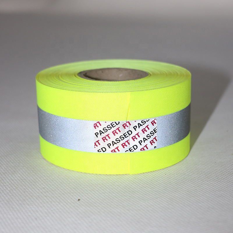 High Visibility Fluorescent Yellow Reflective Fabric for Sewing Clothing