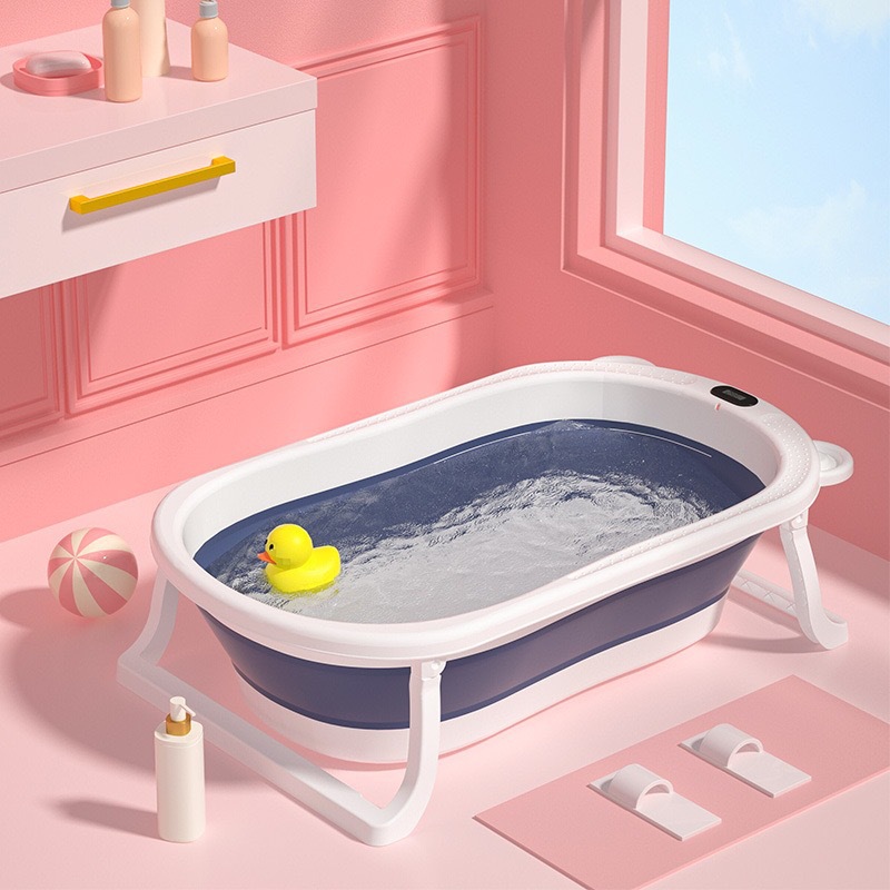Amazon Hot Selling Portable Plastic Baby Folding Bathtub Child Size Bath Tub