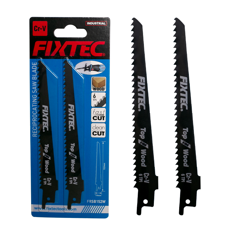 Сабельная пила FIXTEC 6TPI, лезвие пилы для резки дерева, ПВХ