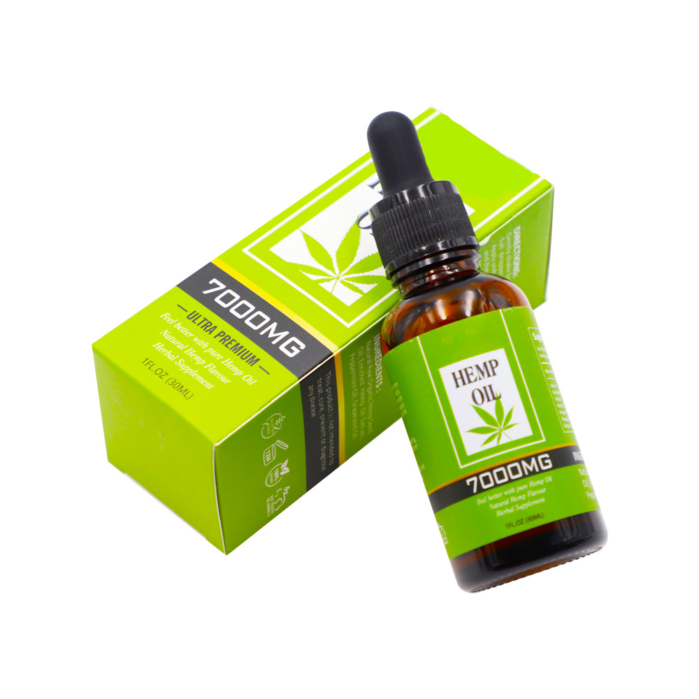 Hot sale private label essential seed oil therapeutic relaxing body pain relief organic cbd 30ml 100% pure 7000MG hemp oil