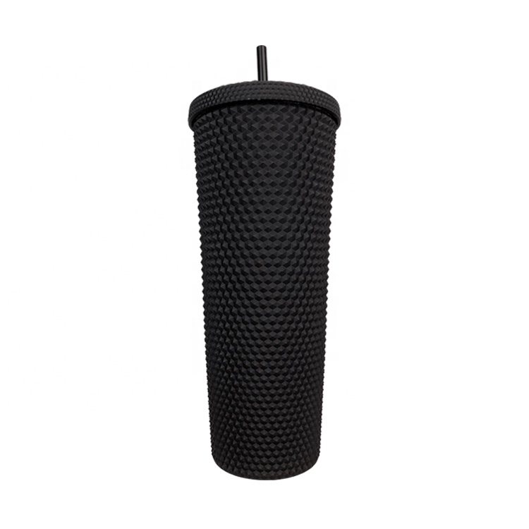 24oz venti размеры блестящие как BPA бесплатно многоразовые пластиковые Ограниченная серия матовый черный с шипами чашки