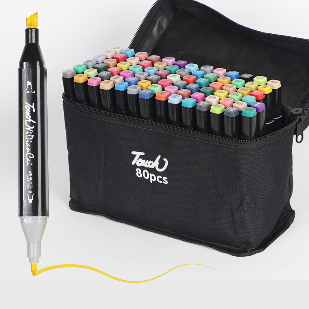 Factory Cheapest Dual Tip Brush Pen Alcohol Based Ink Markers Pen Set For Artist Sketching Art Drawing 12 120 168 262 Colors