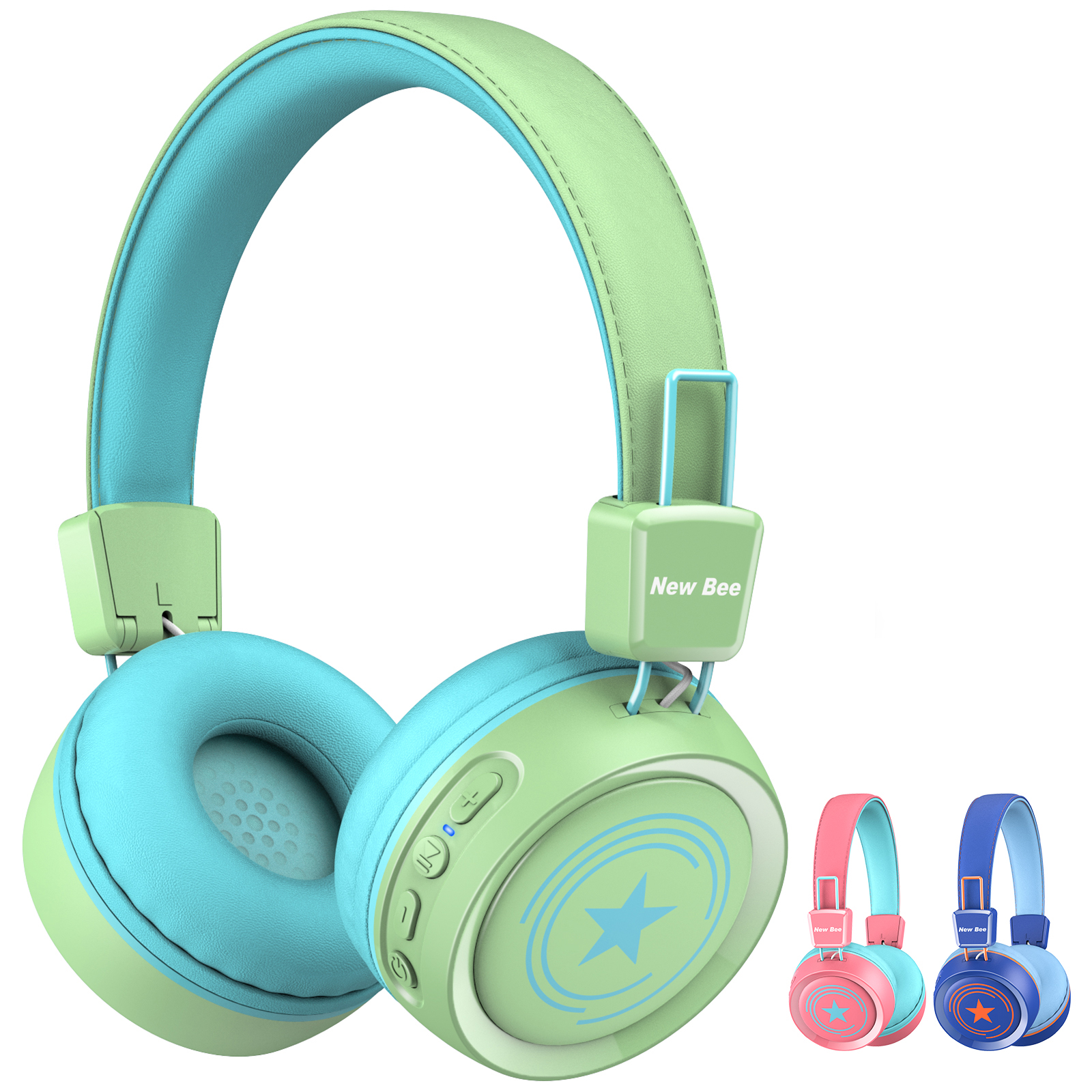 Новый дизайн, детская Bluetooth-гарнитура KH21B с шумоподавлением, беспроводные наушники для детей New Bee