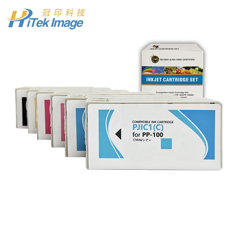 HiTek PJIC1 PJIC6 Color Ink Cartridge for Epson PP100 PP100AP PP100II PP50 Printers cd label printer
