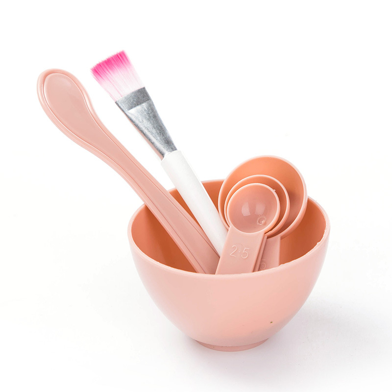 Diy Pink Blue Hydro Jelly Cosmetic Facial Mixing Bowl Set With Spoon And Spatula Plastic Mixing Bowls