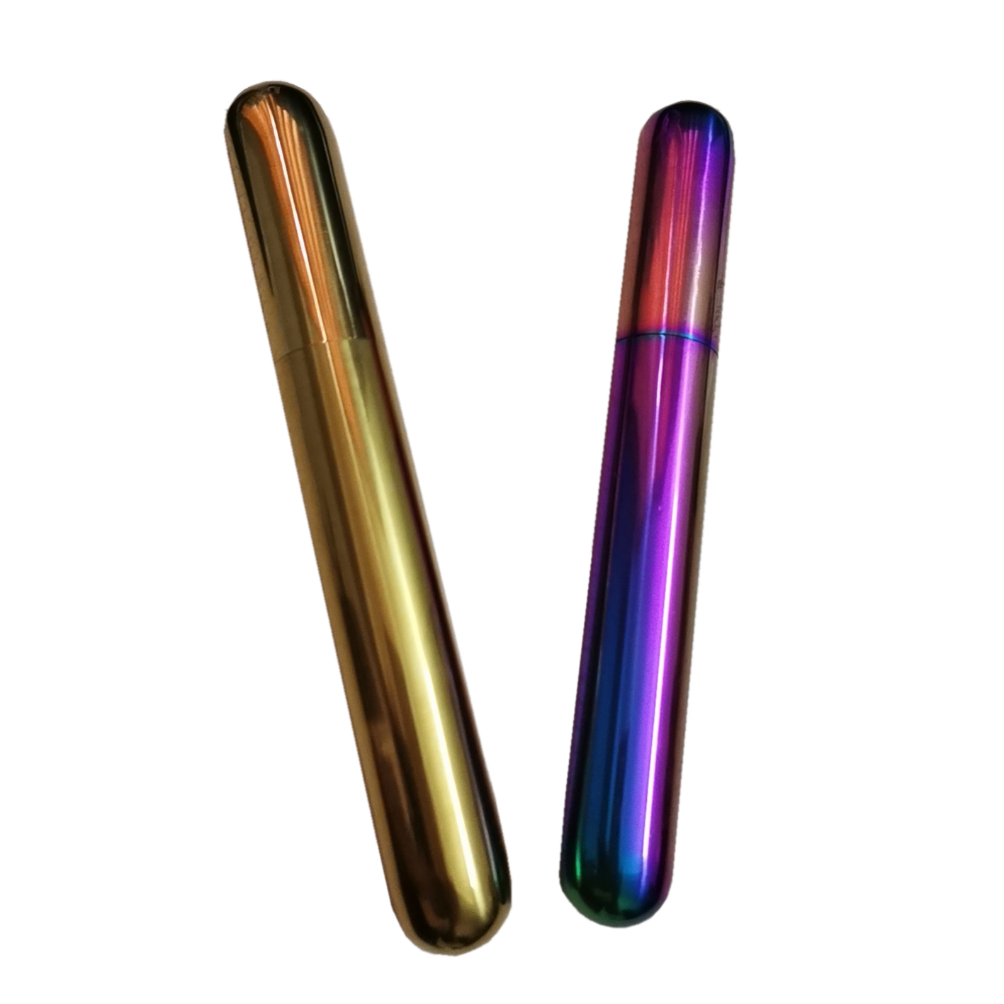 eco-friendly customized Stainless Steel Travel rose gold Cigar Tube with carving service