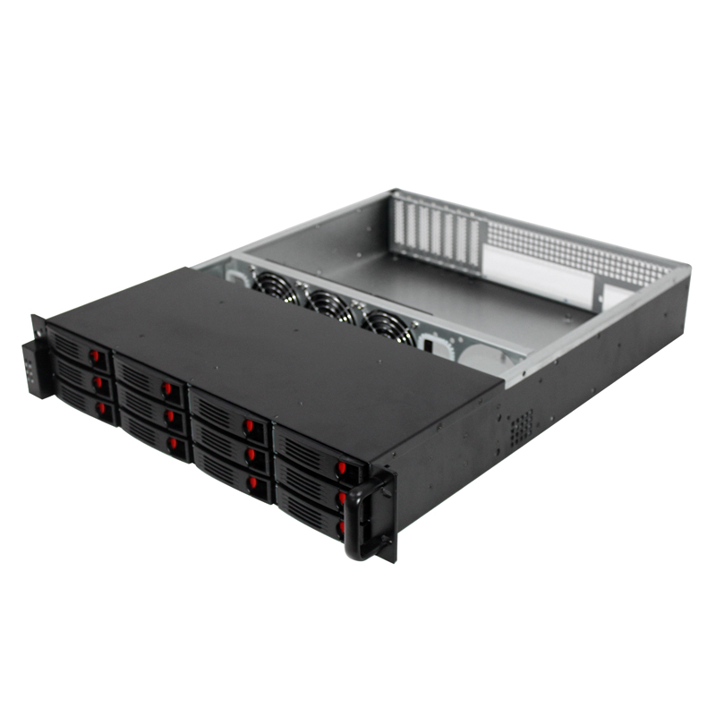 2U hotswap Серверный корпус 12 отсеков с hotswap fanwall rackmount case/чехол для хранения