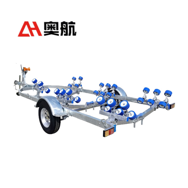 AoHang RB600 roller Trailer rubber speedboat yacht trailer frame rescue assault vehicle trailer