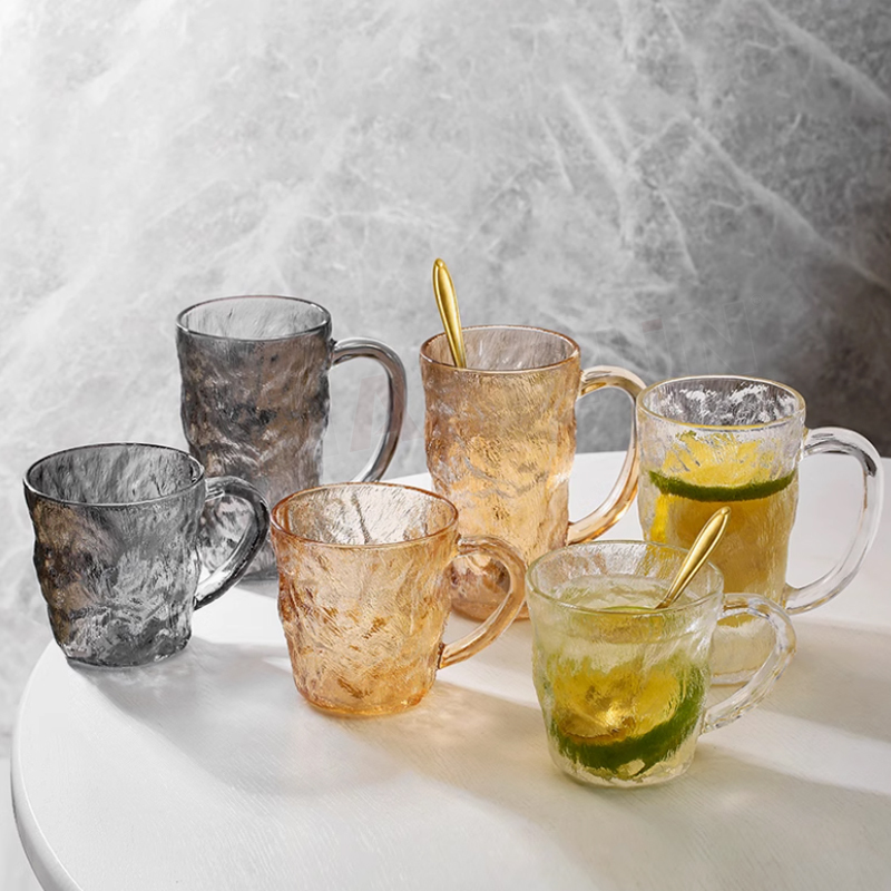 Hot Sale Glacier Pattern Wine & Whiskey Glasses Good Quality Frosted Texture Bar Cup for Household Office or Party Drinking