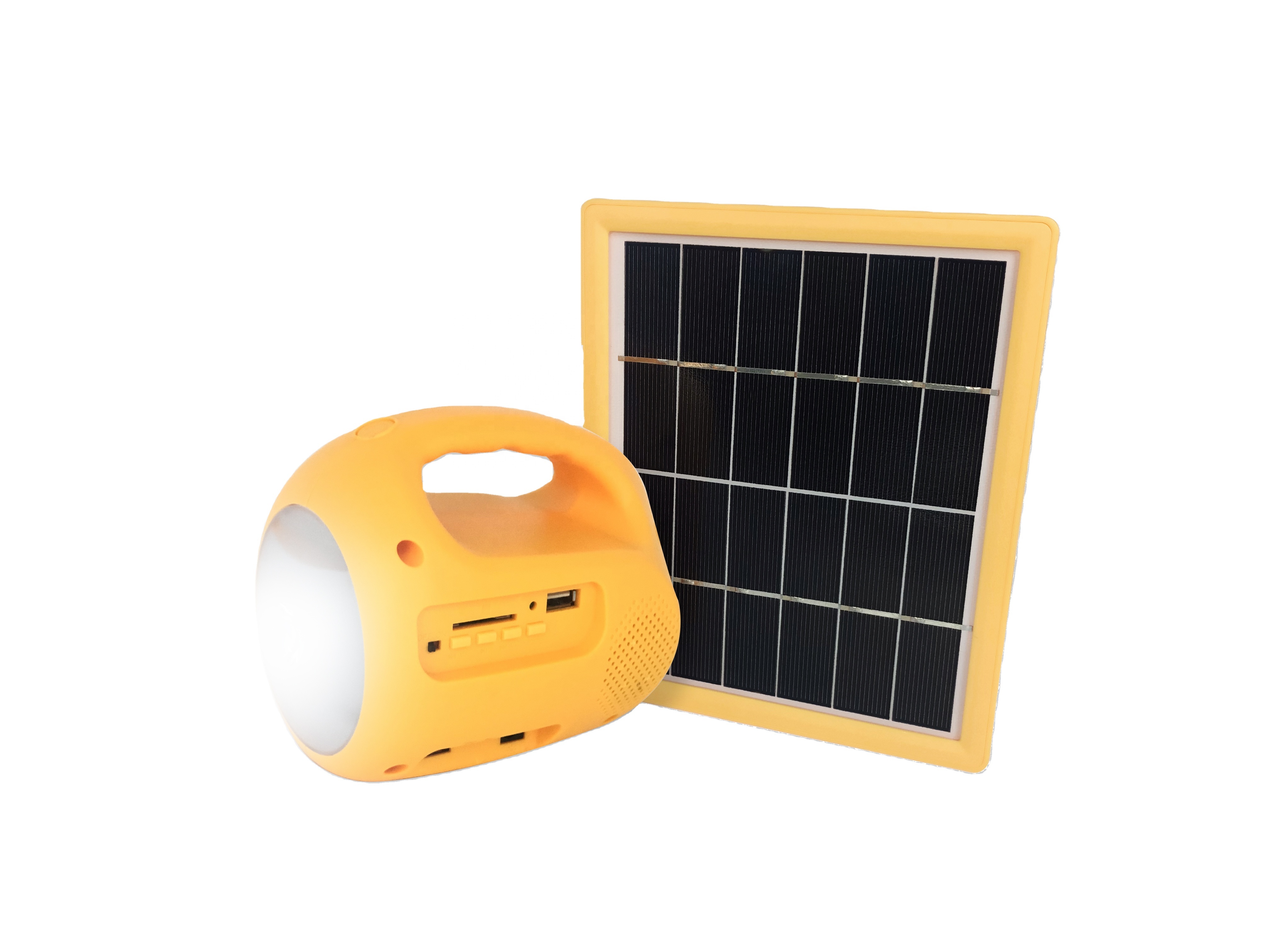 Portable Waterproof camping rechargeable emergency hanging solar powered lanterns with radio and indoor mobile charging