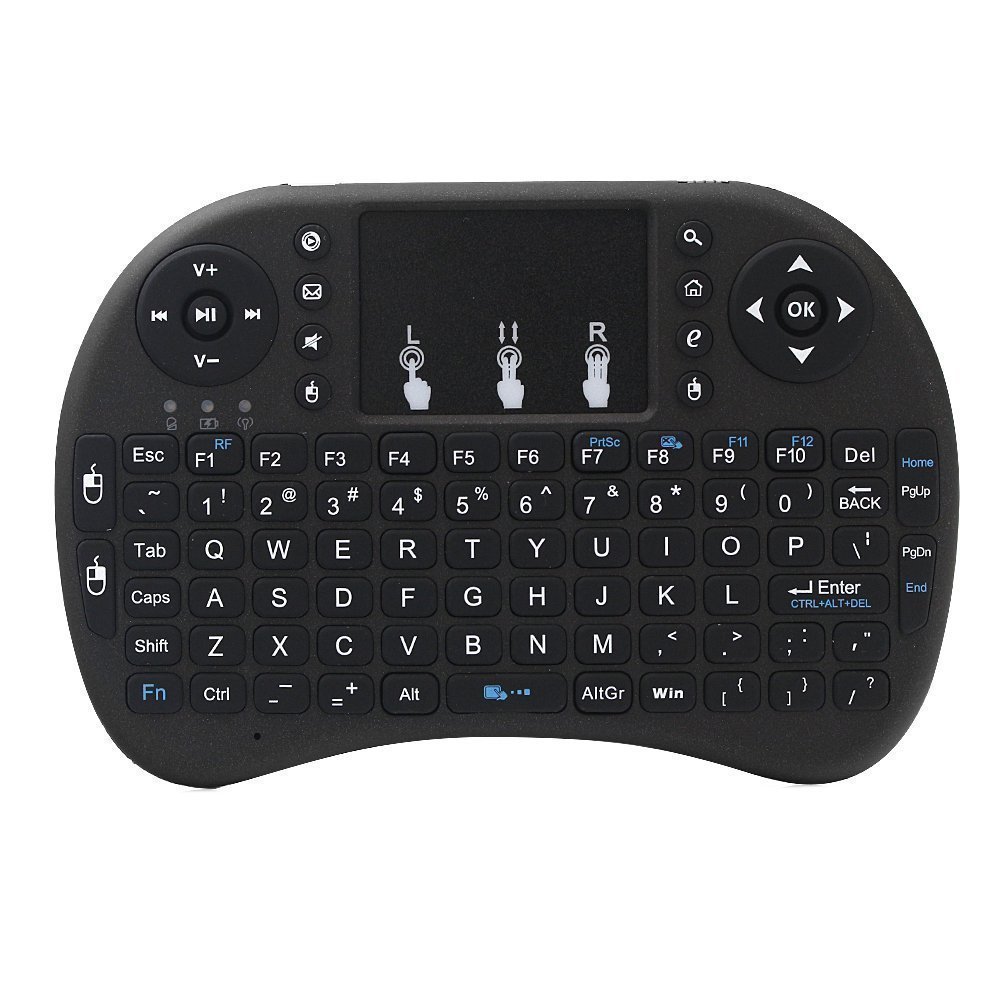2021 Amazon hot sale 2.4G Wireless mini rgb backlit keyboard i8 Air Mouse keyboard for TV Box