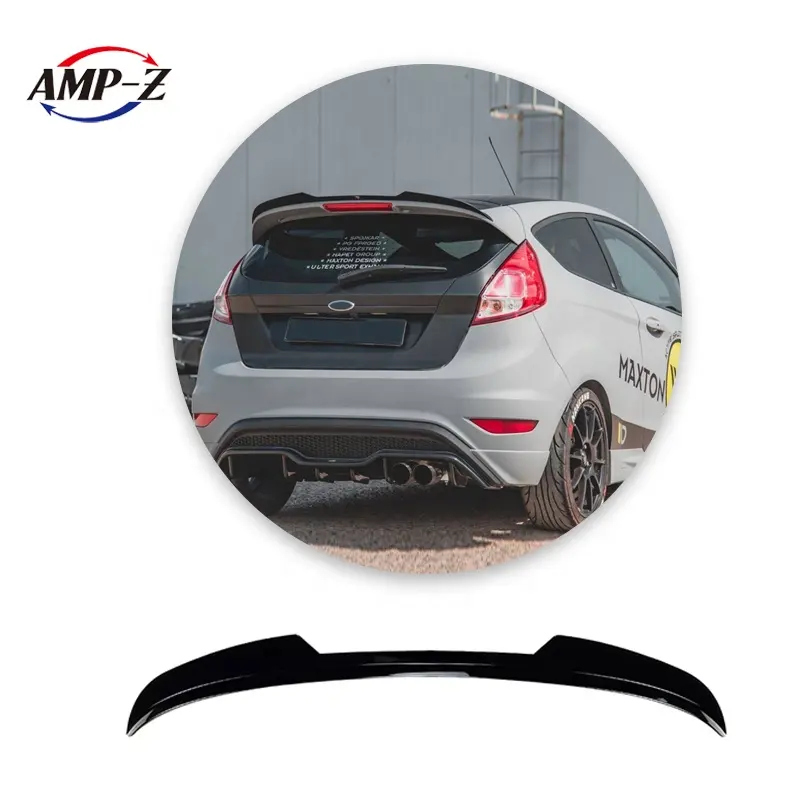 AMP-Z Factory Hot Sales ST-Line MK6 MK6.5 2008-2017 Rear Wing Accessories Body Kit Rear Trunk Roof Spoiler For Ford Fiesta